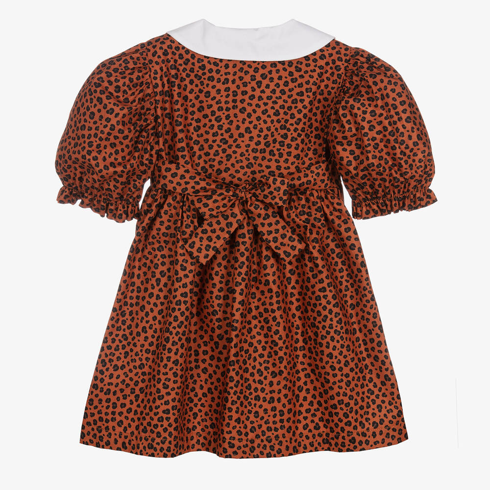 RaspberryPlum-Коричневой платье с животным принтом | Childrensalon Outlet