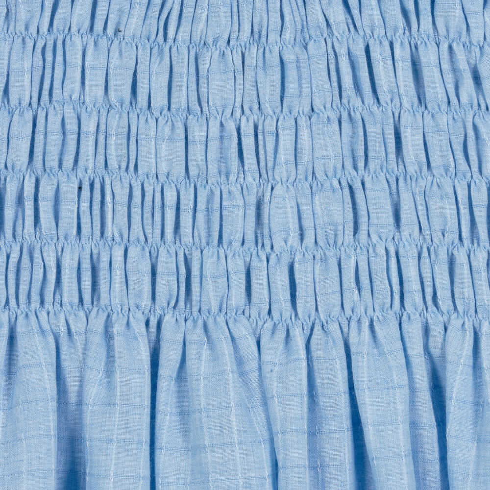 RaspberryPlum-Girls Sky Blue Cotton Dress | Childrensalon Outlet