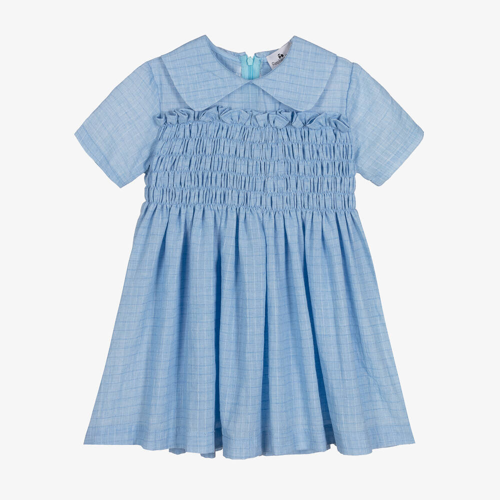 Sky blue cotton dress online