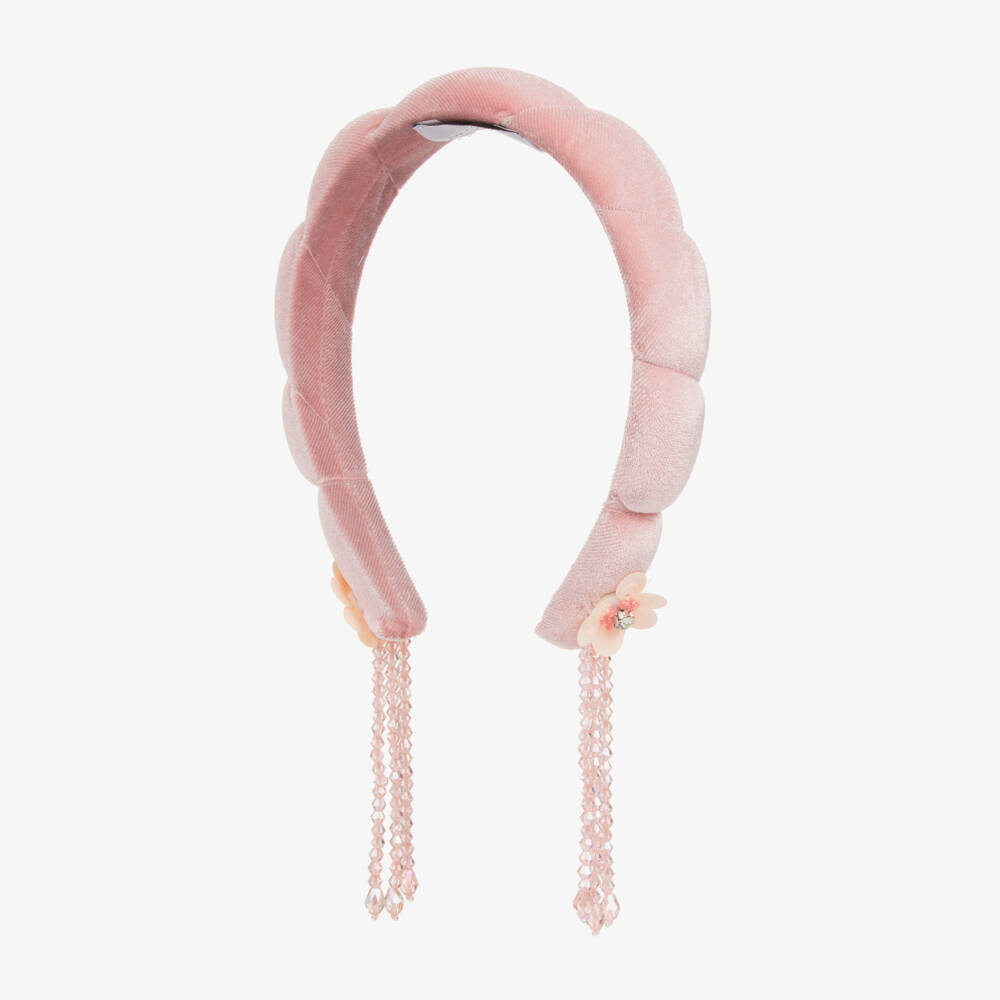 RaspberryPlum-Girls Soft Rose Velour Headband | Childrensalon Outlet