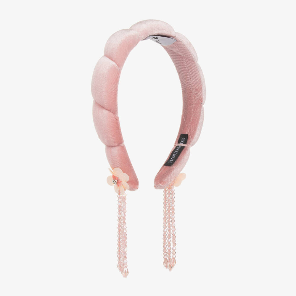 RaspberryPlum-Girls Soft Rose Velour Headband | Childrensalon Outlet