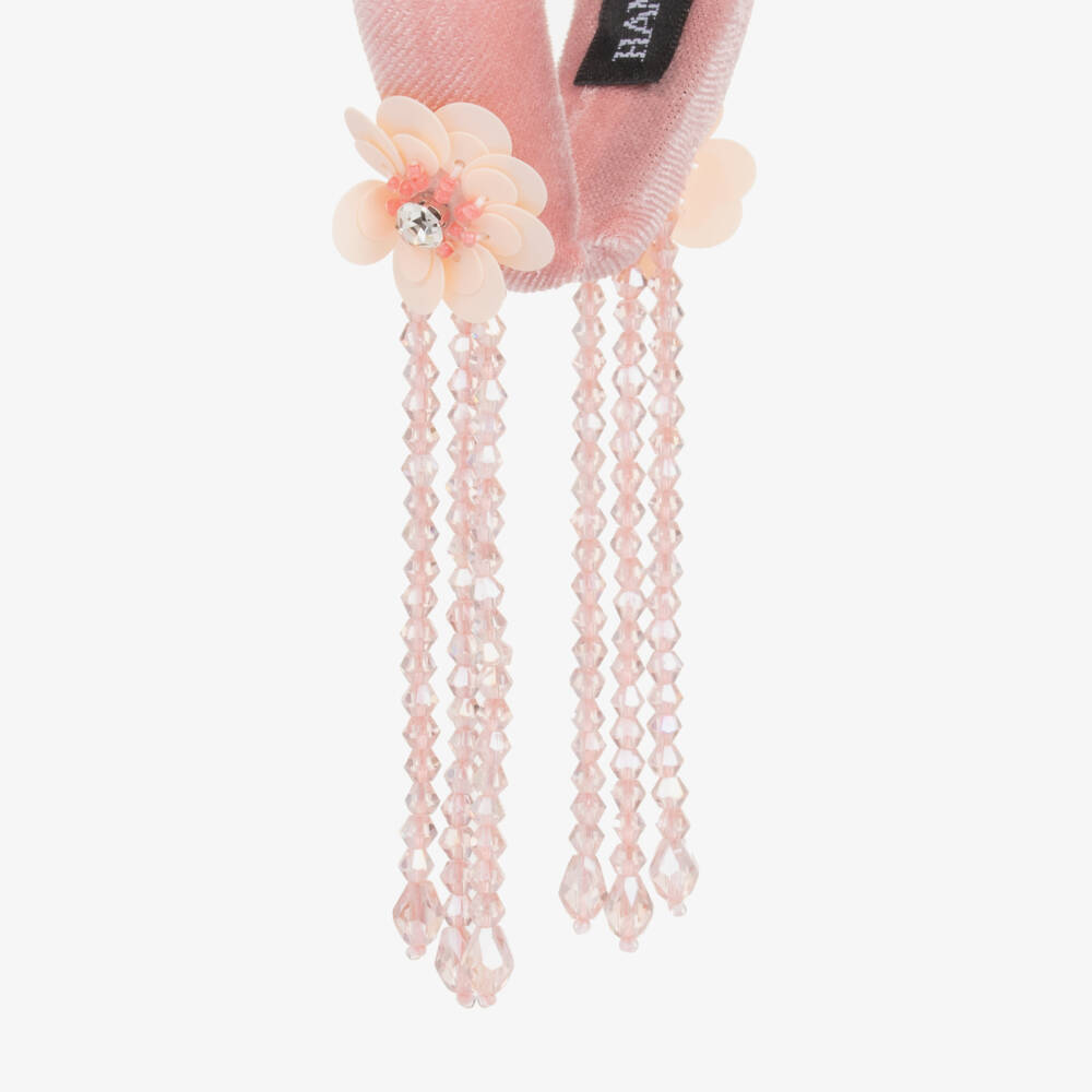 RaspberryPlum-Girls Soft Rose Velour Headband | Childrensalon Outlet