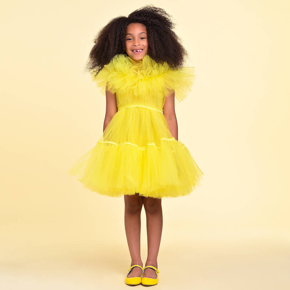 RaspberryPlum-Солнечное платье с оборками из тюля для девочек | Childrensalon Outlet
