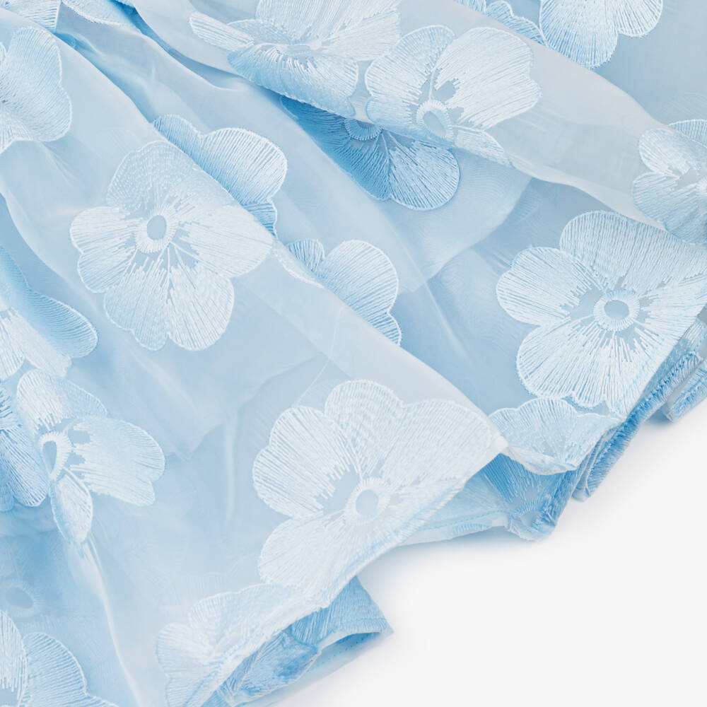 RaspberryPlum-Girls Tulle Blue Blooms Dress | Childrensalon Outlet