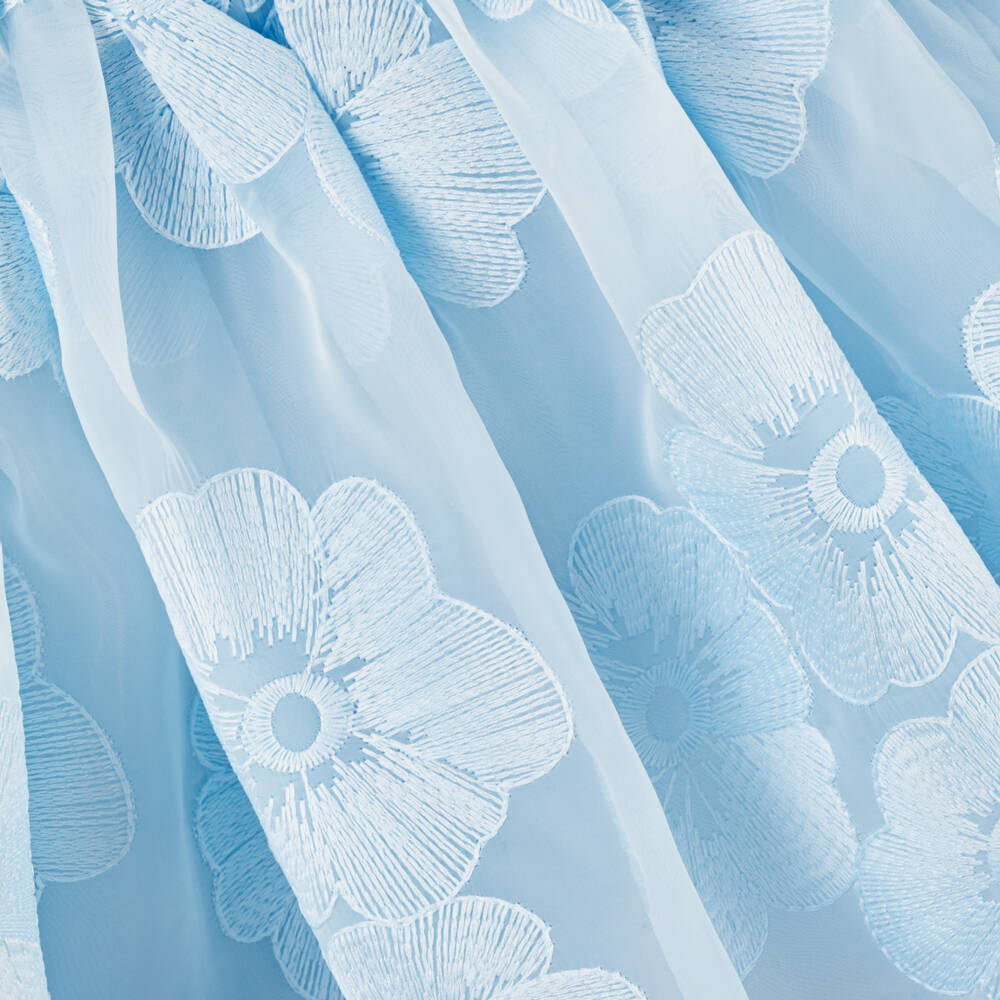 RaspberryPlum-Girls Tulle Blue Blooms Dress | Childrensalon Outlet
