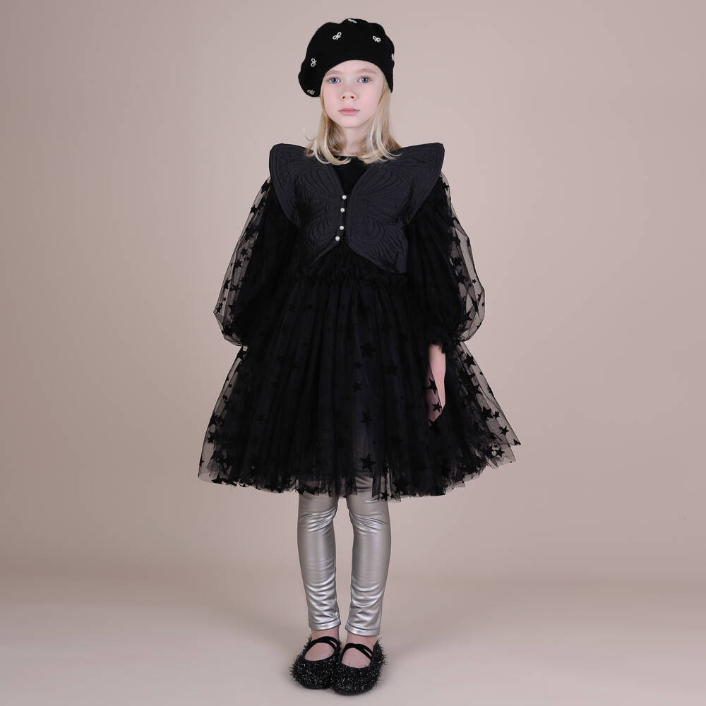 راسبيري بلام -فستان تول لون أسود | Childrensalon Outlet