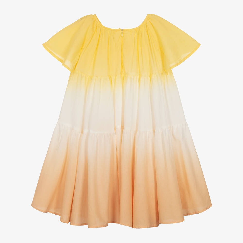 RaspberryPlum-Girls Yellow Ombré Cotton Dress | Childrensalon Outlet