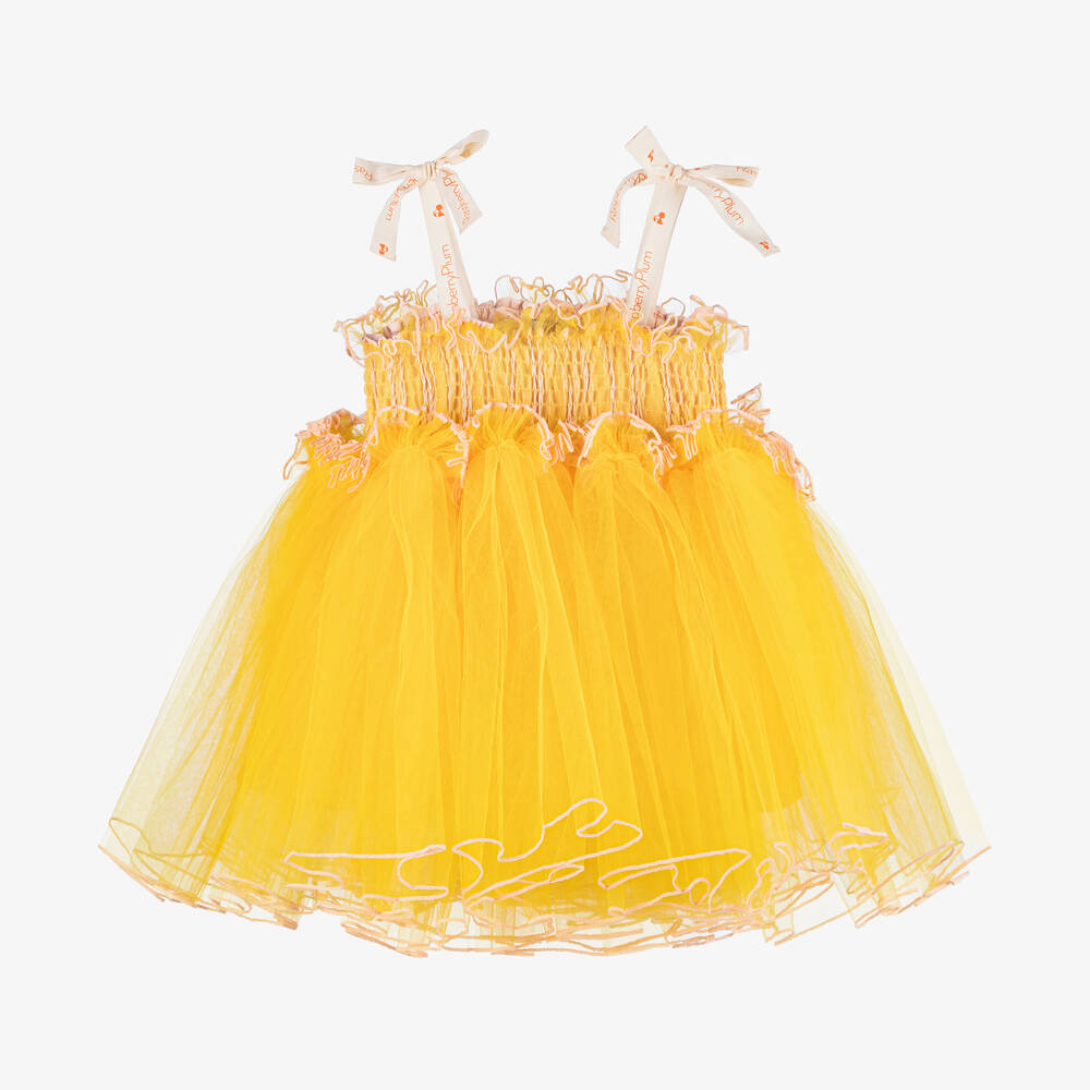 RaspberryPlum-فستان تول لون أصفر | Childrensalon Outlet