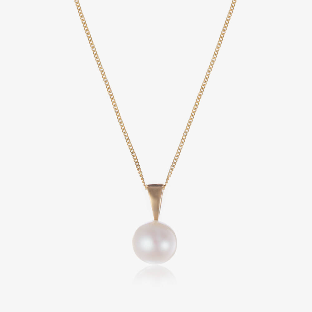 Raw Pearls-Girls 9ct Gold & Pearl Necklace | Childrensalon Outlet