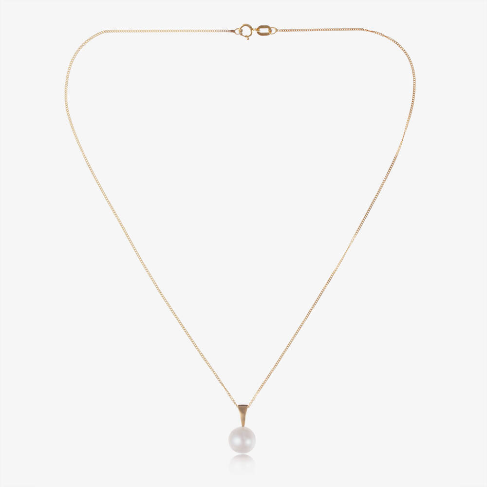Raw Pearls-Girls 9ct Gold & Pearl Necklace | Childrensalon Outlet