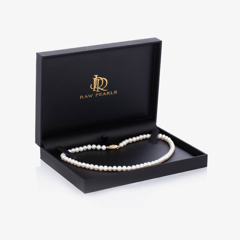 Raw Pearls-عقد لؤلؤي عاجي للبنات | Childrensalon Outlet