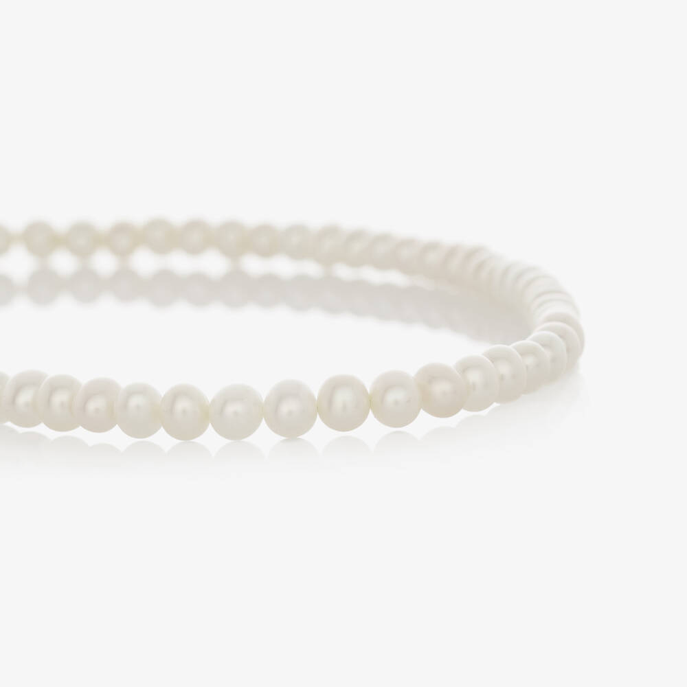 Raw Pearls-عقد لؤلؤي عاجي للبنات | Childrensalon Outlet