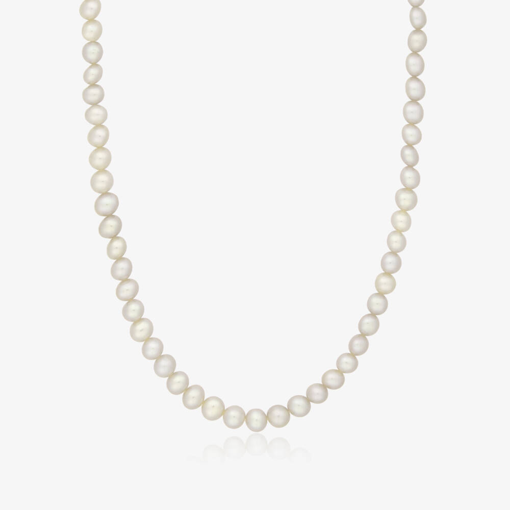 Raw Pearls-عقد لؤلؤي عاجي للبنات | Childrensalon Outlet
