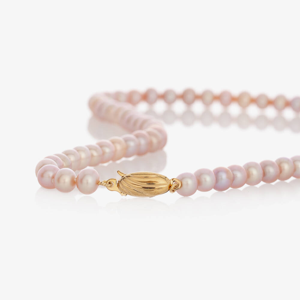 Raw Pearls-Pink Pearl Necklace (36cm) | Childrensalon Outlet