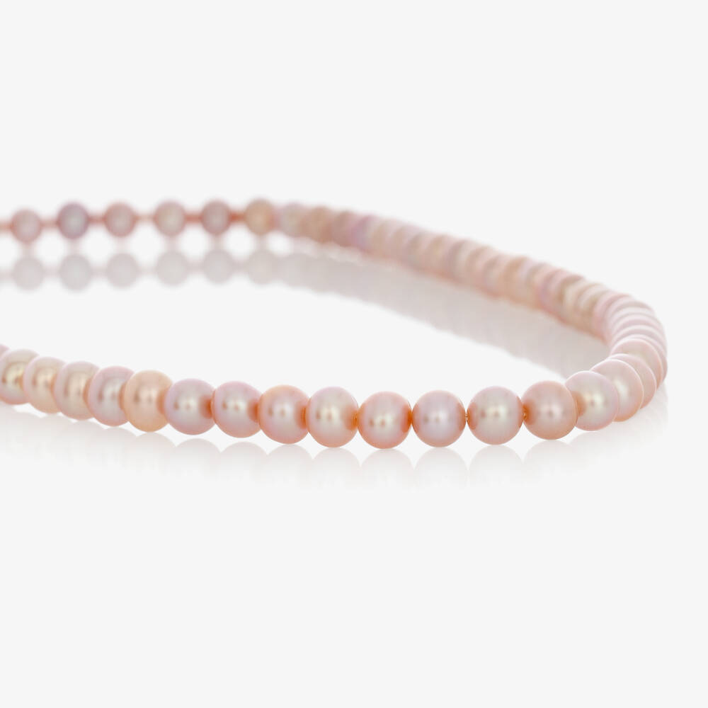 Raw Pearls-Pink Pearl Necklace (36cm) | Childrensalon Outlet