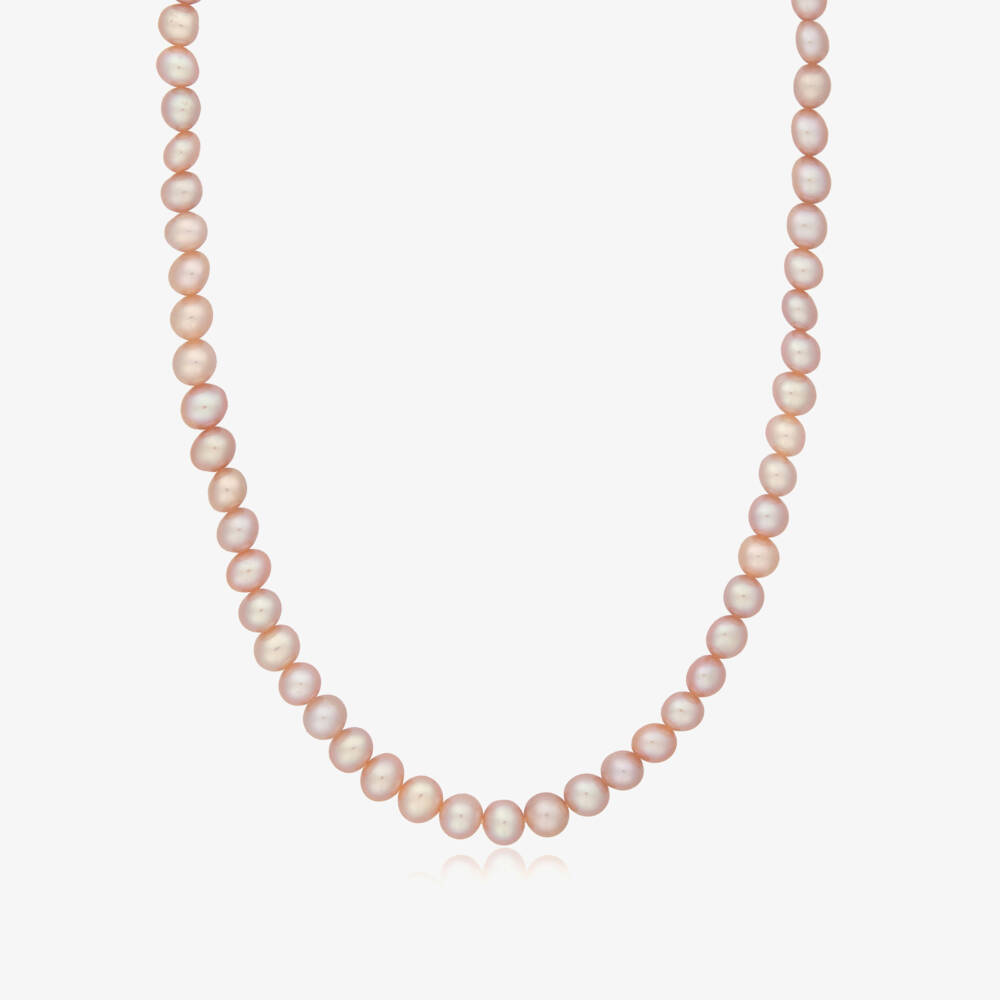 Raw Pearls-Pink Pearl Necklace (36cm) | Childrensalon Outlet