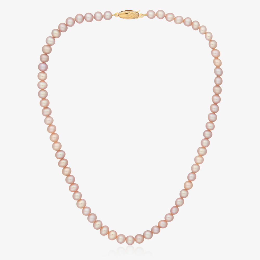 Raw Pearls-Pink Pearl Necklace (36cm) | Childrensalon Outlet