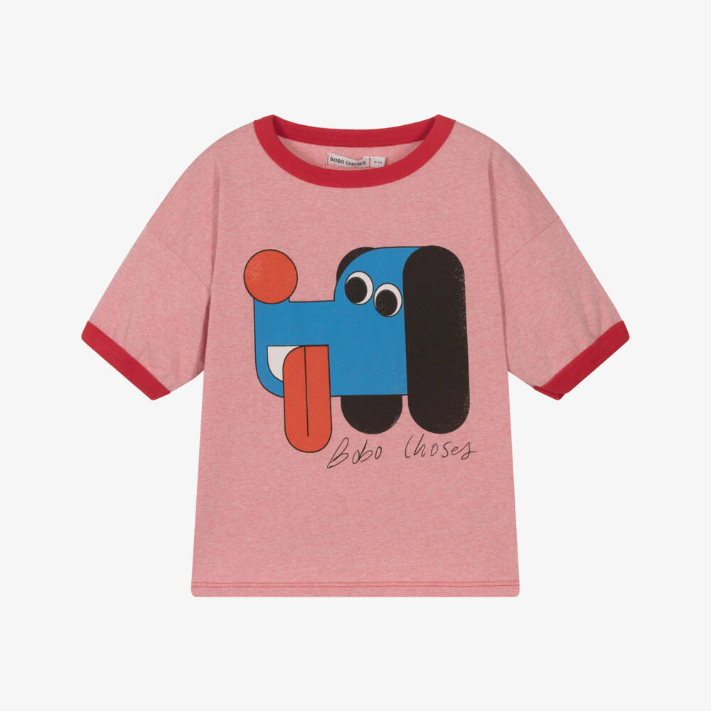 Bobo Choses-Red Dog Print Cotton Jersey T-Shirt | Childrensalon Outlet