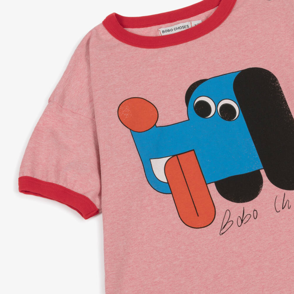 Bobo Choses-Red Dog Print Cotton Jersey T-Shirt | Childrensalon Outlet