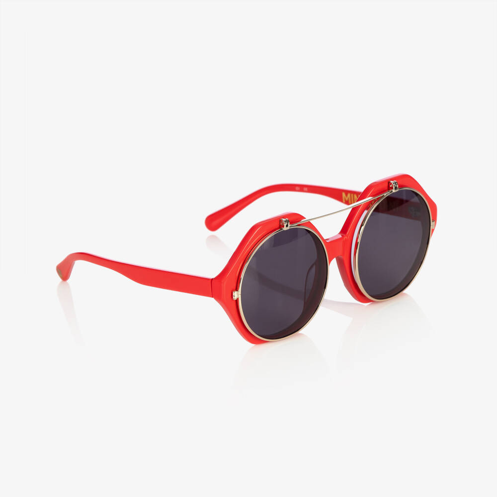 Mini Rodini-Red Flip-Up Tinted Sunglasses | Childrensalon Outlet