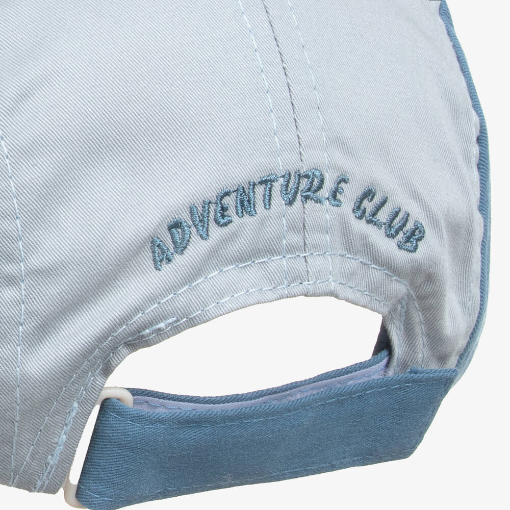 Roarsome-Blue Organic Cotton Adventure Cap | Childrensalon Outlet
