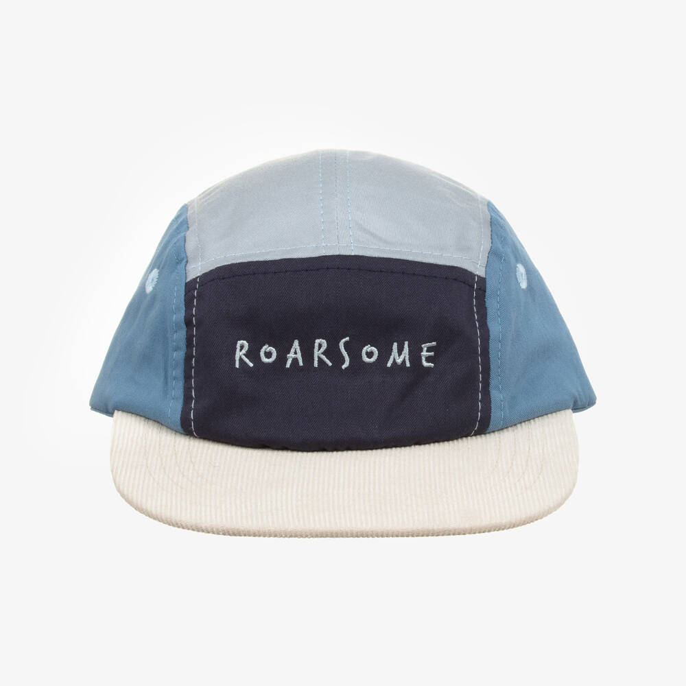 Roarsome-Blue Organic Cotton Adventure Cap | Childrensalon Outlet