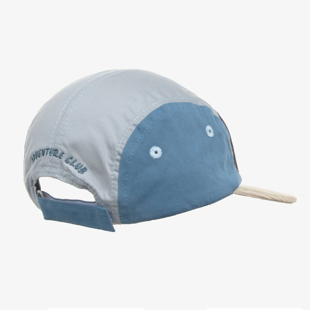 Roarsome-Blue Organic Cotton Adventure Cap | Childrensalon Outlet