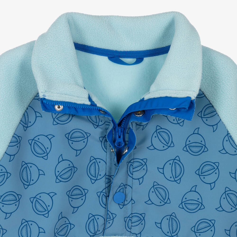Roarsome-Blue Reef The Shark Fleece Top | Childrensalon Outlet