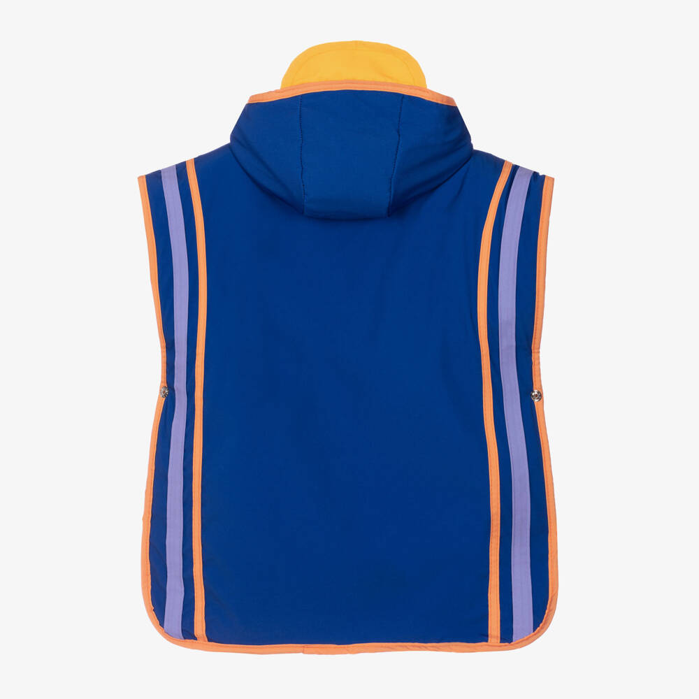 Roarsome-Boys Blue & Orange Hooded Poncho Towel | Childrensalon Outlet