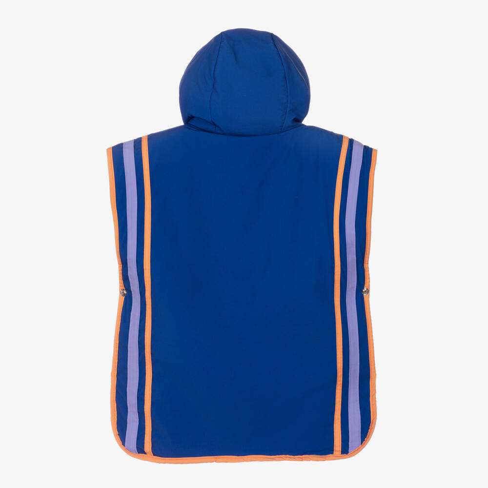 Roarsome-Boys Blue & Orange Hooded Poncho Towel | Childrensalon Outlet