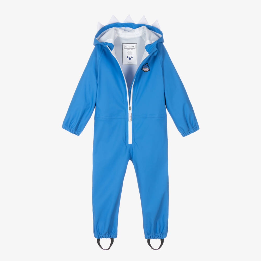 Roarsome-Boys Blue Shark Adventure Rainsuit | Childrensalon Outlet