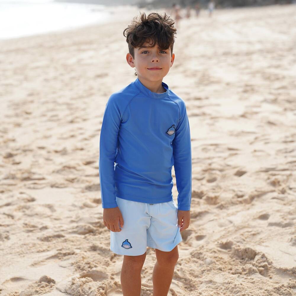 Roarsome-Boys Blue Shark Swim Shorts | Childrensalon Outlet
