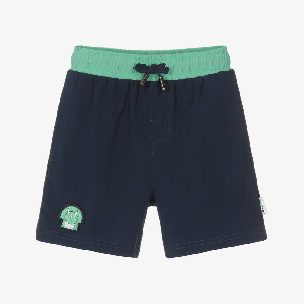 Roarsome-Boys Blue Spike Dinosaur Swim Shorts (UPF50+) | Childrensalon Outlet