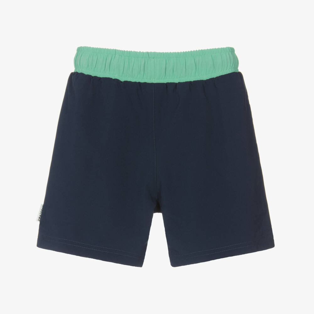 Roarsome-Boys Blue Spike Dinosaur Swim Shorts (UPF50+) | Childrensalon Outlet