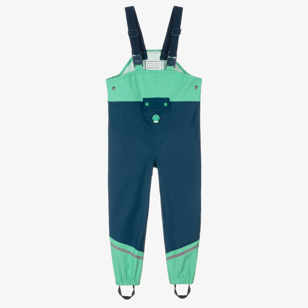 Roarsome-Boys Green Dinosaur Rain Trousers | Childrensalon Outlet