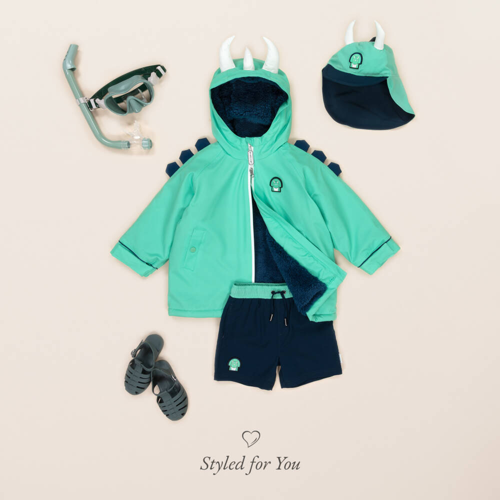 Roarsome-Boys Green Spike The Dinosaur Changing Coat | Childrensalon Outlet