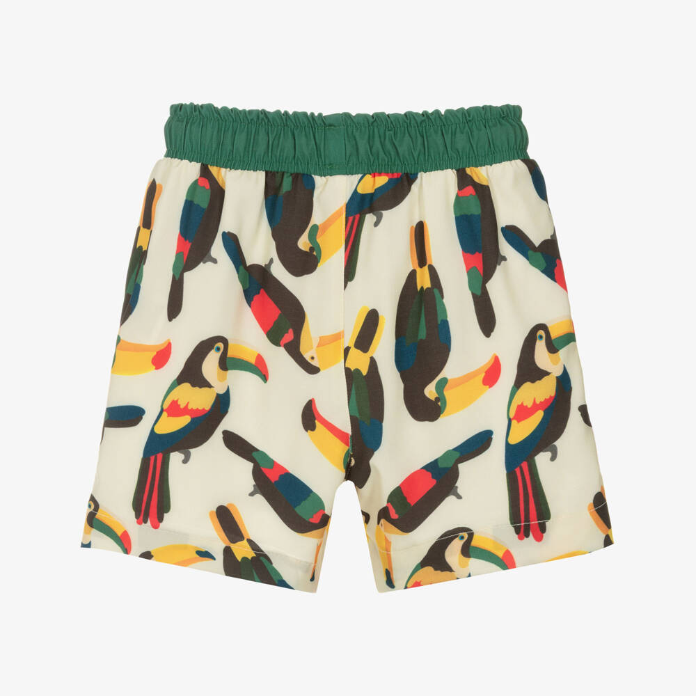 Roarsome-Boys Ivory Toucan Print Swim Shorts | Childrensalon Outlet
