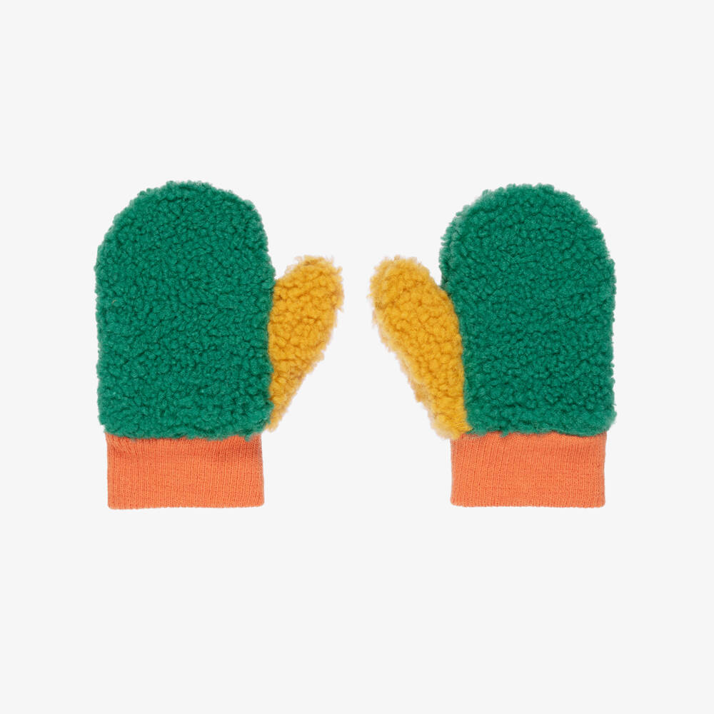 Roarsome-Bright Green Sherpa Fleece Mittens | Childrensalon Outlet