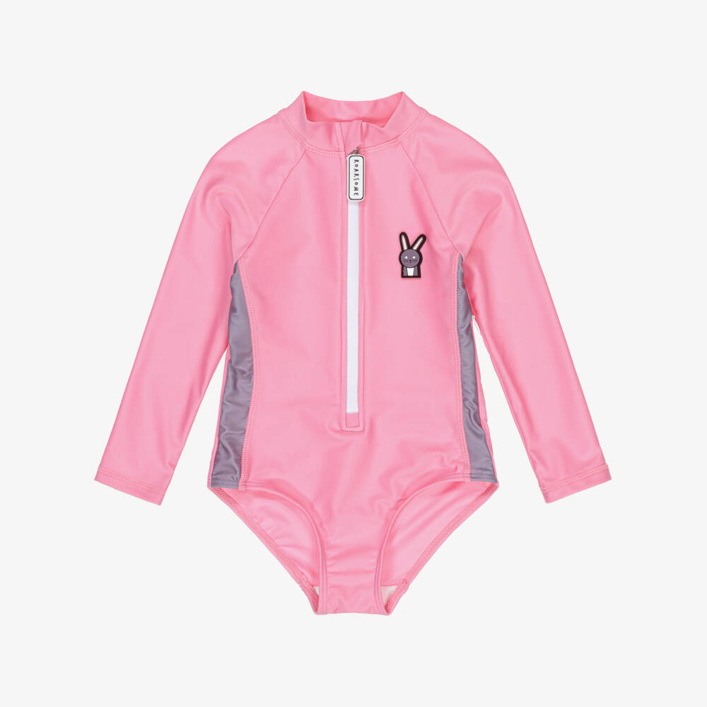 Roarsome-Купальник для девочек розовый с зайчиком | Childrensalon Outlet