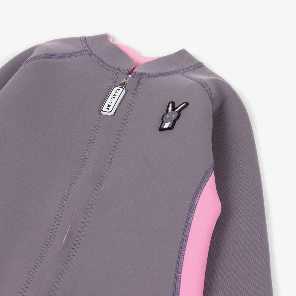 Roarsome-Girls Purple & Pink Hop The Bunny Short Wetsuit | Childrensalon Outlet