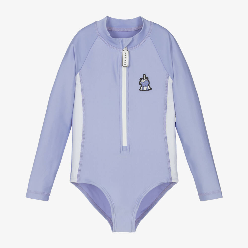 Roarsome-Girls Purple Sparkle The Unicorn Swimsuit (UPF50+) | Childrensalon Outlet