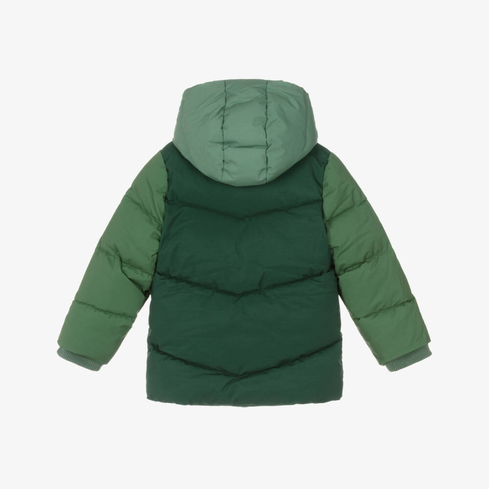 Roarsome-Green Colourblock Hooded Puffer Jacket | Childrensalon Outlet
