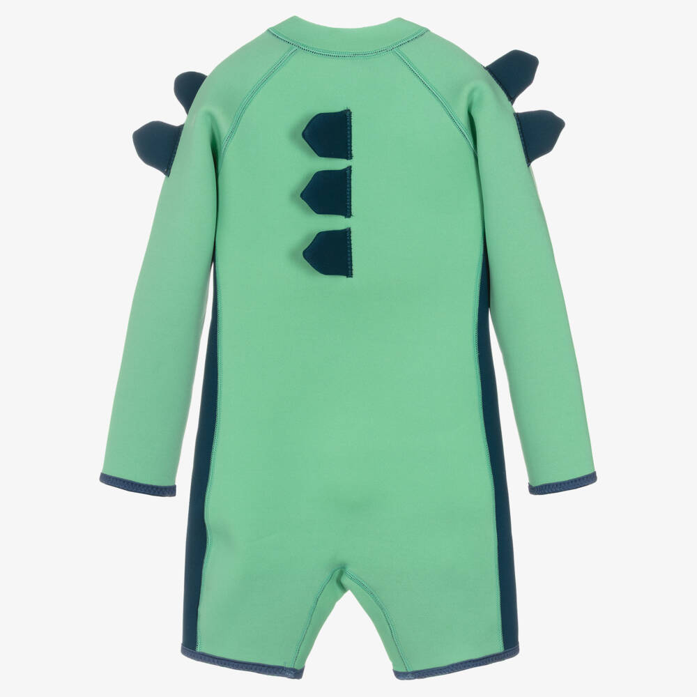 Roarsome-Green Spike The Dinosaur Short Wetsuit | Childrensalon Outlet