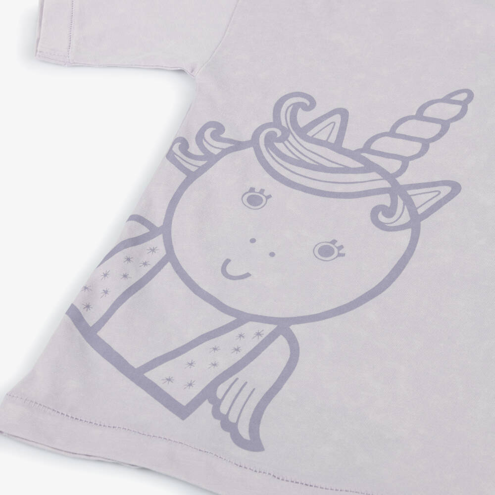 Roarsome-تيشيرت قطن عضوي بلون أرجواني للبنات | Childrensalon Outlet