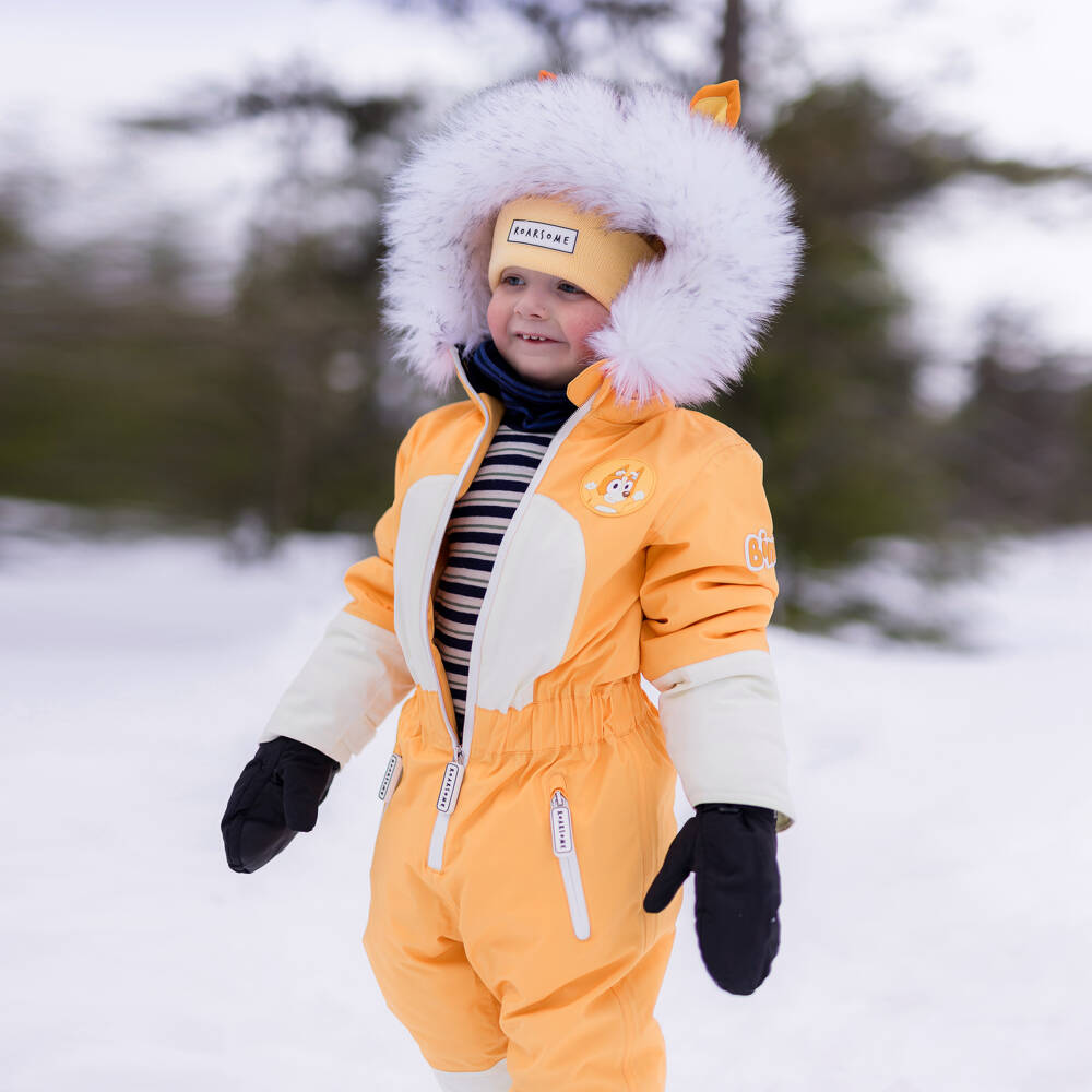 Roarsome-Playful Orange Boys Snowsuit | Childrensalon Outlet