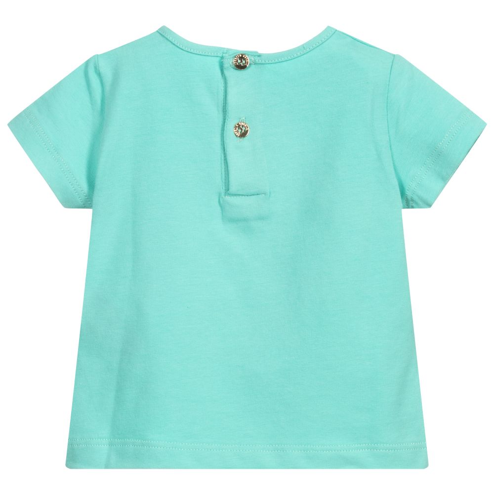 Roberto Cavalli-Aqua Green Logo T-Shirt | Childrensalon Outlet