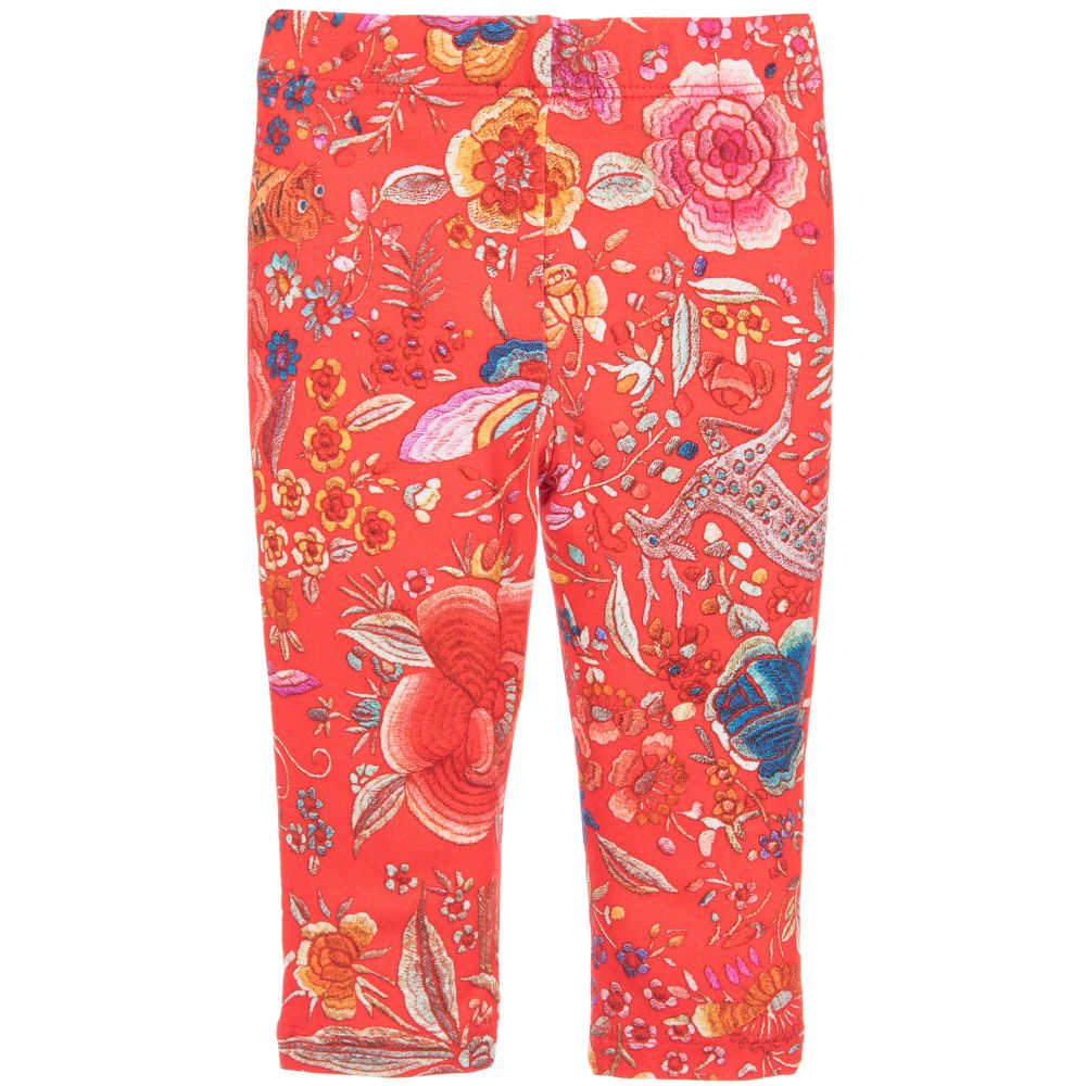 Roberto Cavalli - Leggings Bébé Fille Imprimé Floral | Childrensalon