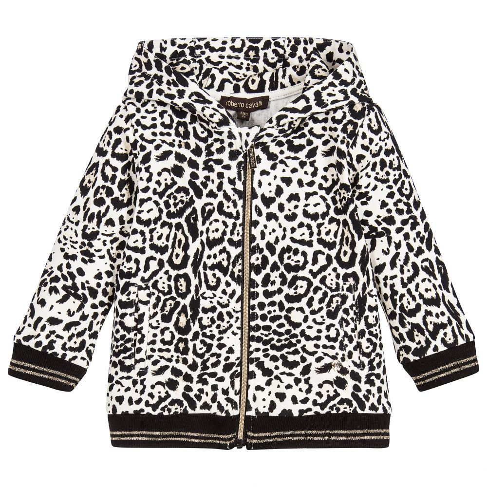 Roberto Cavalli - Baby Girls Leopard Hooded Top | Childrensalon