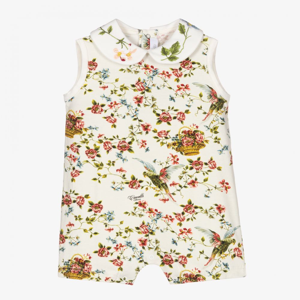 Roberto Cavalli - Baby Ivory Flowers Shortie  | Childrensalon