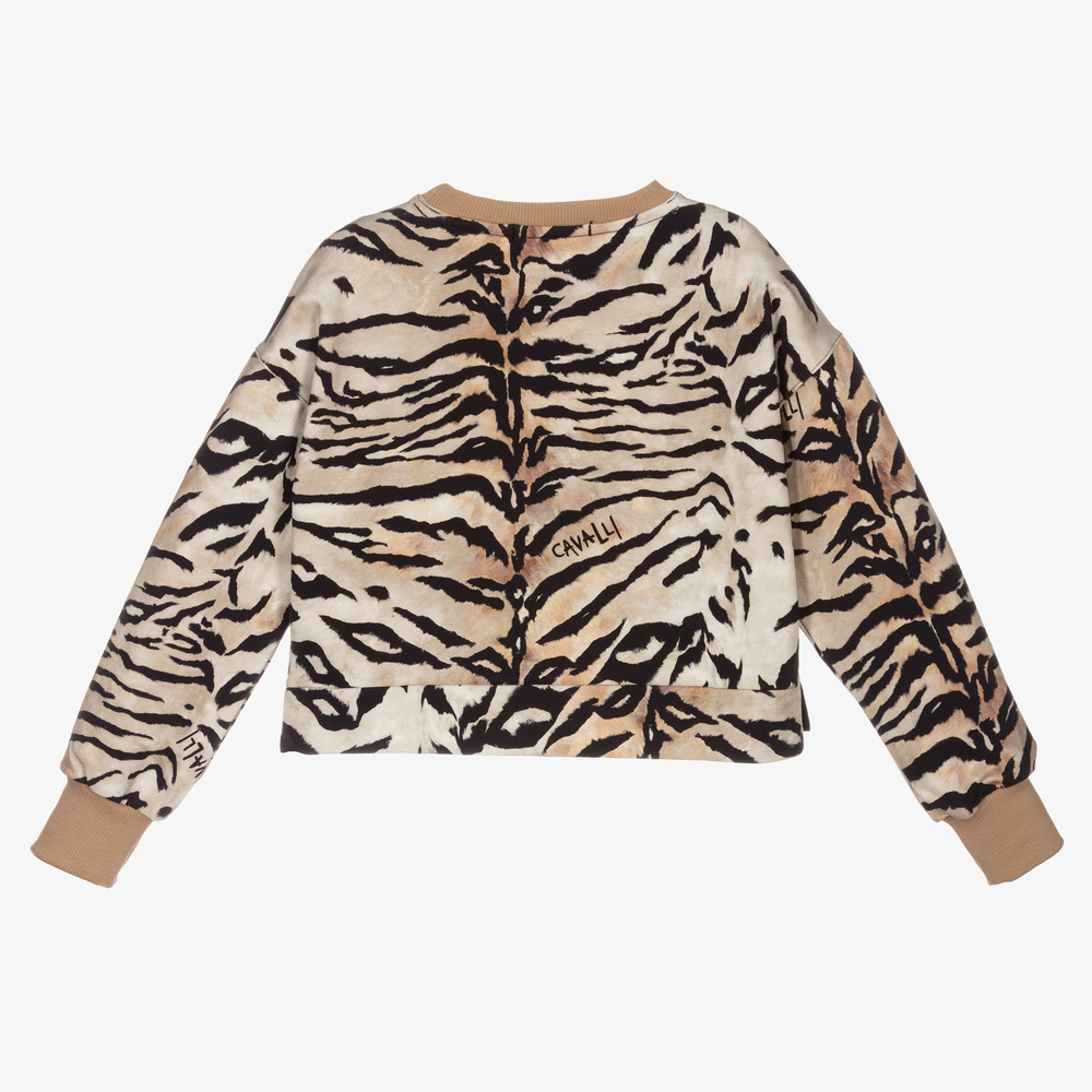 Roberto Cavalli-Черно-бежевый свитшот | Childrensalon Outlet